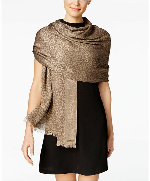 michael kors leopard scarf