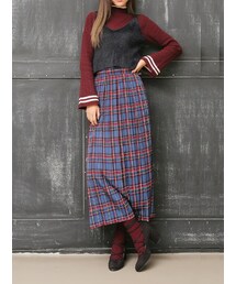 KORMARCH | タータンチェックプリーツロングスカート(スカート)