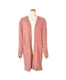 flower | shaggy long cardigan ～ｼｬｷﾞｰﾛﾝｸﾞｶｰﾃﾞｨｶﾞﾝ(カーディガン/ボレロ)