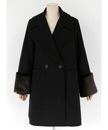 DHOLIC | スリーブファーフレアコート(その他アウター)