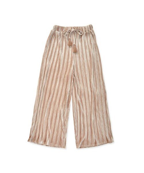 flower（フラワー）の「pleats verours pants ～ﾌﾟﾘｰﾂﾍﾞﾛｱﾊﾟﾝﾂ（その他パンツ・レディース・gray/beige・FREE）」の2枚目の写真