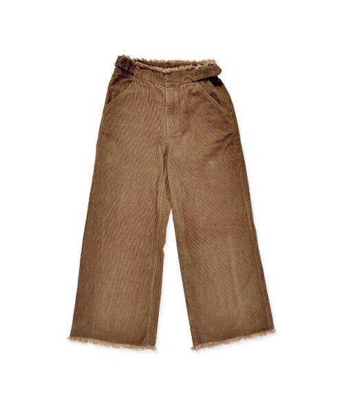 flower（フラワー）の「belt flare pants ～ﾍﾞﾙﾄﾌﾚｱﾊﾟﾝﾂ（その他パンツ・レディース・navy/brown・FREE）」の2枚目の写真