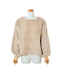 flower | mix loop knit top ～ﾐｯｸｽﾙｰﾌﾟﾆｯﾄﾄｯﾌﾟ(ニット/セーター)