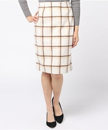 archives | ミディ丈チェック柄タイトスカート(スカート)