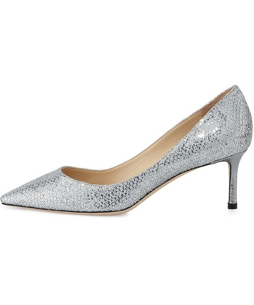 JIMMY CHOO（ジミーチュウ）の「Jimmy Choo Romy Glitter Pointed-Toe 60mm Pump, Silver（パンプス・レディース・Silver・7B/7 1/2 B/12B/9B/6B/6 1/2 B/10B/5B/8 1/2B/8B/5 1/2 B）」の4枚目の写真