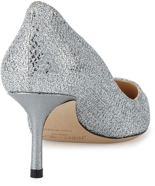JIMMY CHOO（ジミーチュウ）の「Jimmy Choo Romy Glitter Pointed-Toe 60mm Pump, Silver（パンプス・レディース・Silver・7B/7 1/2 B/12B/9B/6B/6 1/2 B/10B/5B/8 1/2B/8B/5 1/2 B）」の5枚目の写真