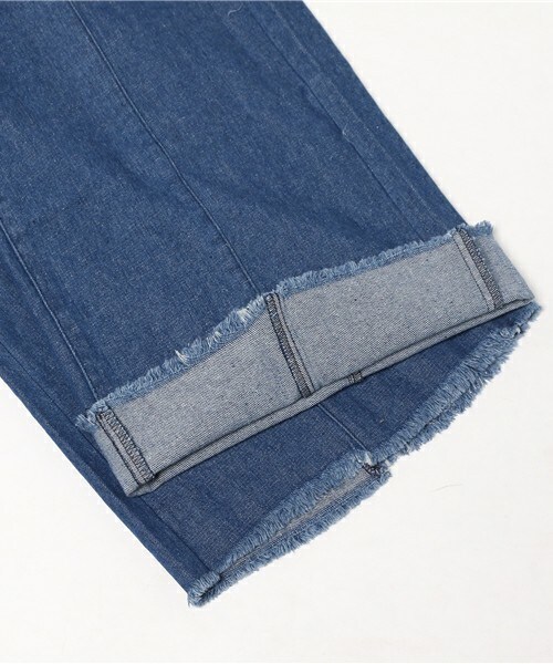 archives(アルシーヴ)の「【ZOZOTOWN限定】フリンジヘム切替ワイドパンツ(デニムパンツ・レディース・ネイビー/ロイヤルブルー・MEDIUM)」の18枚目の写真