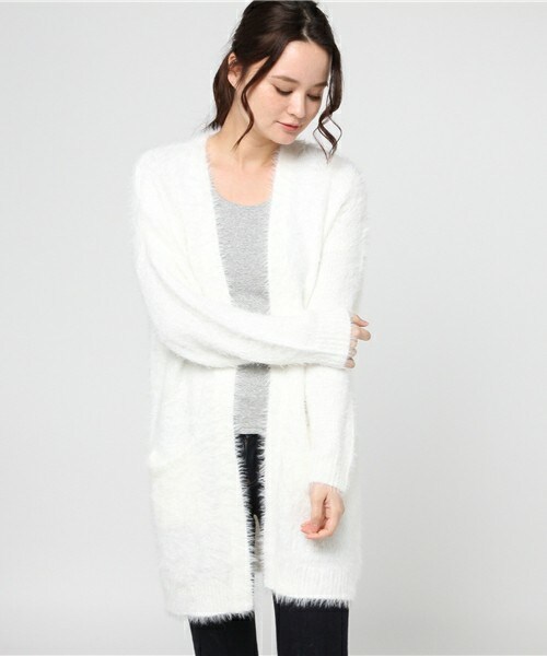 archives（アルシーヴ）の「テンタッチコーディガン（ニット/セーター・レディース・オフホワイト/グレー/ピンク・MEDIUM）」の2枚目の写真