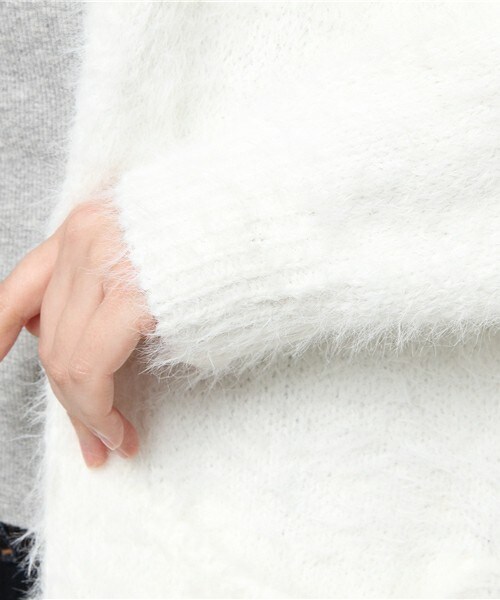 archives（アルシーヴ）の「テンタッチコーディガン（ニット/セーター・レディース・オフホワイト/グレー/ピンク・MEDIUM）」の8枚目の写真