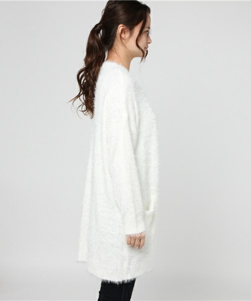 archives（アルシーヴ）の「テンタッチコーディガン（ニット/セーター・レディース・オフホワイト/グレー/ピンク・MEDIUM）」の5枚目の写真