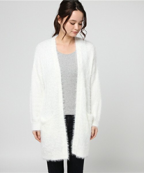 archives（アルシーヴ）の「テンタッチコーディガン（ニット/セーター・レディース・オフホワイト/グレー/ピンク・MEDIUM）」の4枚目の写真