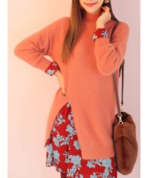 KORMARCH | アンゴラ混スリーブニットプルオーバー(ワンピース)