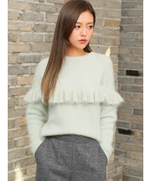 KORMARCH | アンゴラ混フレアポイントニットプルオーバー(ニット/セーター)