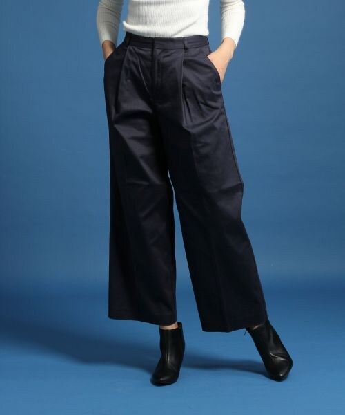 BLISS POINT（ブリスポイント）の「CPUチノワイドパンツ（パンツ・ベージュ/カーキ/ネイビー）」の6枚目の写真