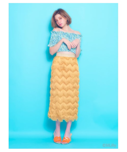lilLilly（リルリリー）の「プリントシャーリングトップ（）」 - WEAR