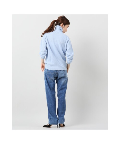 FRAMeWORK(フレームワーク)の「JamesCharlotte タートルネックジーロンウール◆(トップス・グレー/グレーB/ナチュラル/ブラウン/サックスブルー・S)」の8枚目の写真