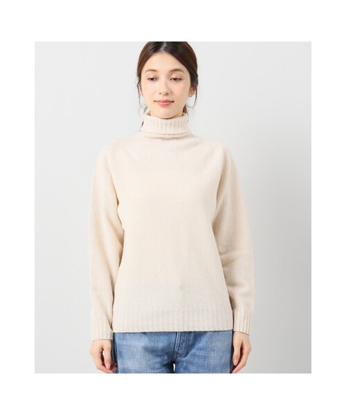 FRAMeWORK(フレームワーク)の「JamesCharlotte タートルネックジーロンウール◆(トップス・グレー/グレーB/ナチュラル/ブラウン/サックスブルー・S)」の9枚目の写真