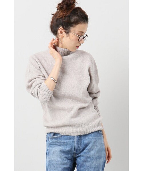 FRAMeWORK(フレームワーク)の「JamesCharlotte タートルネックジーロンウール◆(トップス・グレー/グレーB/ナチュラル/ブラウン/サックスブルー・S)」の3枚目の写真