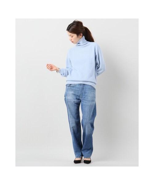 FRAMeWORK(フレームワーク)の「JamesCharlotte タートルネックジーロンウール◆(トップス・グレー/グレーB/ナチュラル/ブラウン/サックスブルー・S)」の7枚目の写真