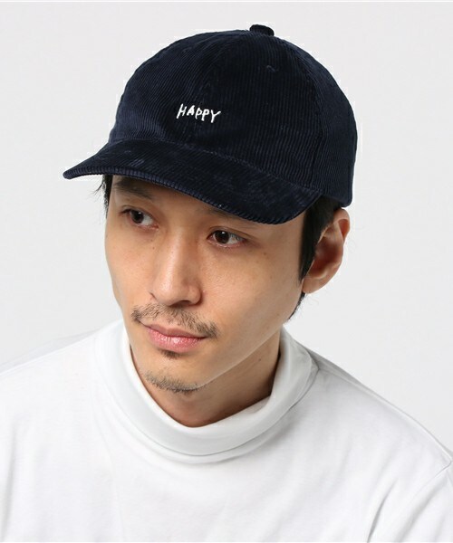 FREDY&GLOSTER(フレディアンドグロスター)の「CORDUROY HAPPY CAP(キャップ・メンズ・ベージュ/ネイビー・FREE)」の2枚目の写真