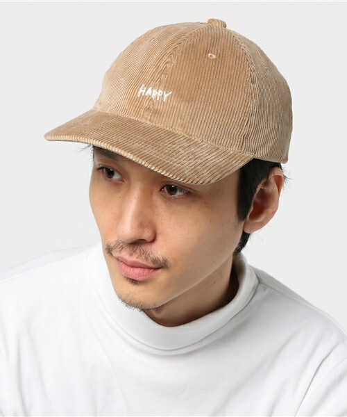 FREDY&GLOSTER(フレディアンドグロスター)の「CORDUROY HAPPY CAP(キャップ・メンズ・ベージュ/ネイビー・FREE)」の1枚目の写真
