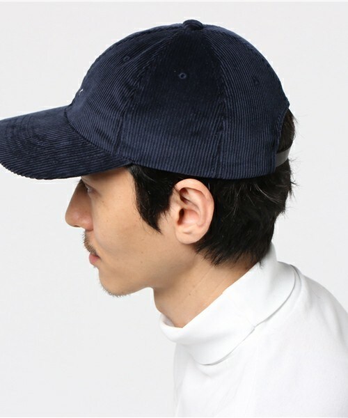 FREDY&GLOSTER(フレディアンドグロスター)の「CORDUROY HAPPY CAP(キャップ・メンズ・ベージュ/ネイビー・FREE)」の3枚目の写真