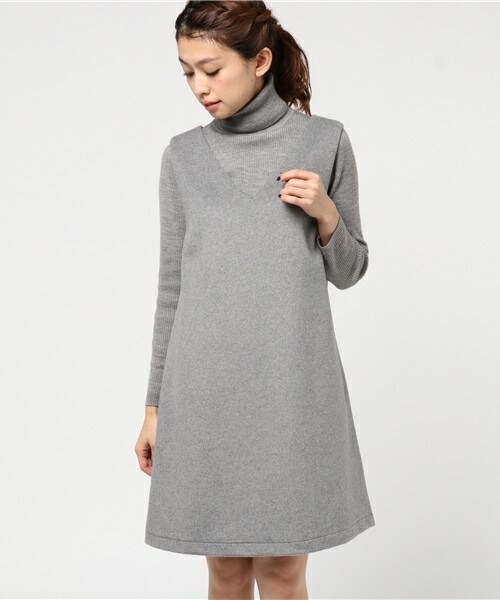 archives（アルシーヴ）の「無地ウールジャンパースカート（ワンピース・レディース・ブラック/グレー/ピンク・MEDIUM）」の2枚目の写真