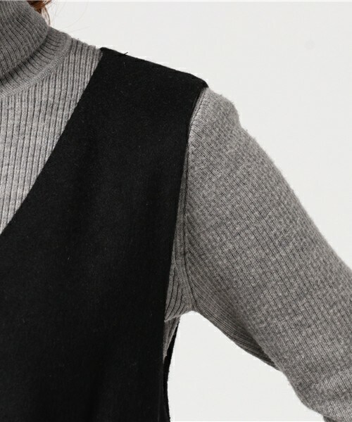 archives（アルシーヴ）の「無地ウールジャンパースカート（ワンピース・レディース・ブラック/グレー/ピンク・MEDIUM）」の9枚目の写真