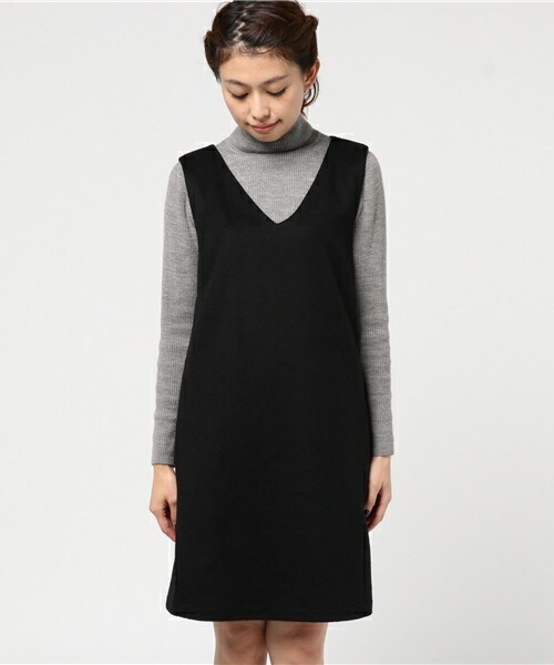 archives（アルシーヴ）の「無地ウールジャンパースカート（ワンピース・レディース・ブラック/グレー/ピンク・MEDIUM）」の4枚目の写真