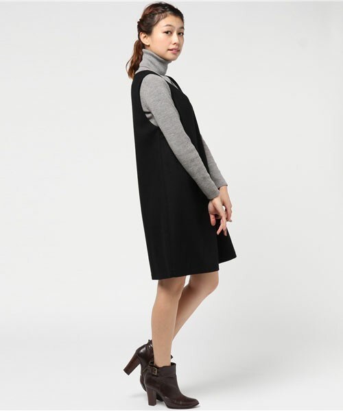 archives（アルシーヴ）の「無地ウールジャンパースカート（ワンピース・レディース・ブラック/グレー/ピンク・MEDIUM）」の7枚目の写真