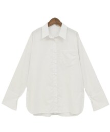 Dailyabout | シンプルワイドカフスホワイトシャツ (P0000VZO)(シャツ/ブラウス)