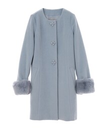 31 Sons de mode | ≪新作≫袖ファービジューノーカラーコート〔スタッフブログ掲載〕(ジャケット/アウター)