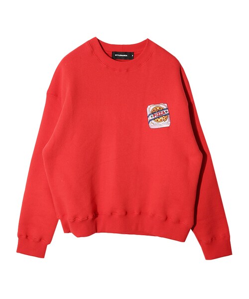 STYLENANDA(スタイルナンダ)の「フードロゴ起毛スウェットプルオーバー(その他・レディース・クリーム/レッド/ブラック/ブラック(グロッシー))」の1枚目の写真