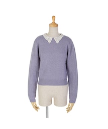 an another angelus | レース衿ニットプルオーバー/an another angelus(ニット/セーター)