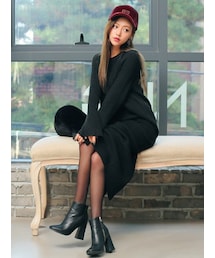 KORMARCH | リブニットプルオーバー&スリットスカートSET(つなぎ/オールインワン)