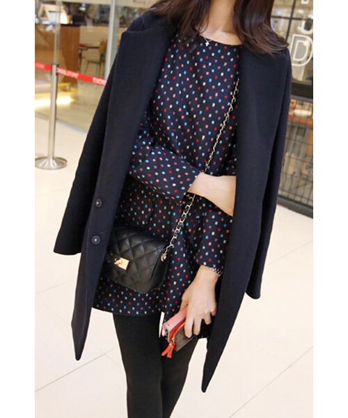 VEROMAN（ベロマン）の「Veroman レディース 定番 チェスターコート（チェスターコート・レディース・グレー/ブラック/ネイビー・Mサイズ/Lサイズ）」の3枚目の写真