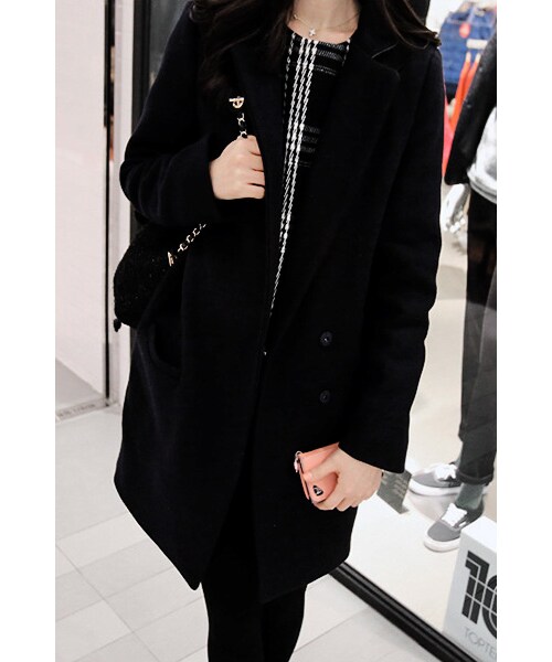 VEROMAN（ベロマン）の「Veroman レディース 定番 チェスターコート（チェスターコート・レディース・グレー/ブラック/ネイビー・Mサイズ/Lサイズ）」の2枚目の写真