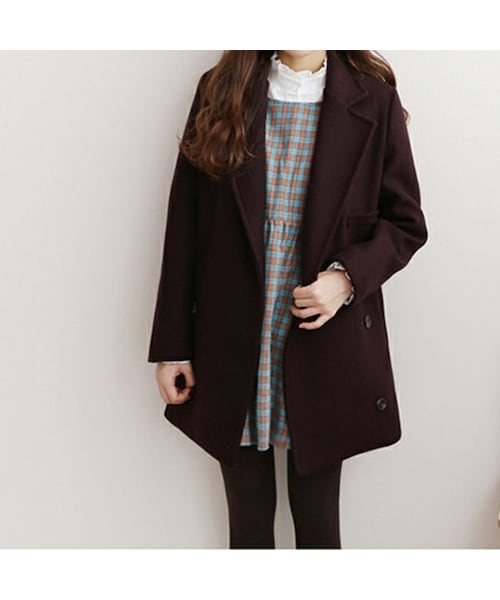 VEROMAN（ベロマン）の「Veroman レディース Pコート プレッピースタイル（ピーコート・レディース・ブラック/ブラウン・Mサイズ/Lサイズ）」の2枚目の写真