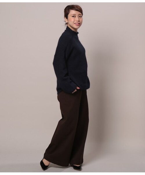 LE JUN（ルジュン）の「アンゴラ混ボトルネックニットプルオーバー（トップス・グレー/ネイビー/レッド・F）」の13枚目の写真