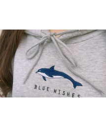 OLDMICKEY  | 裏起毛イルカプリントクロップド丈パーカー(P000BIYX)(パーカー)