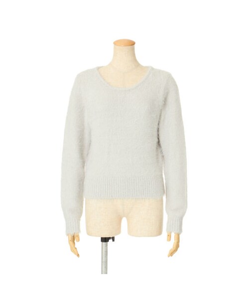 F i.n.t(フィント)の「バックリボンシャギーニットプルオーバー/F&A(ニット/セーター・レディース・その他)」の1枚目の写真