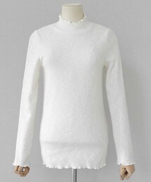 DHOLIC | ウェーブヘムハイネックスリムTシャツ(Tシャツ/カットソー)