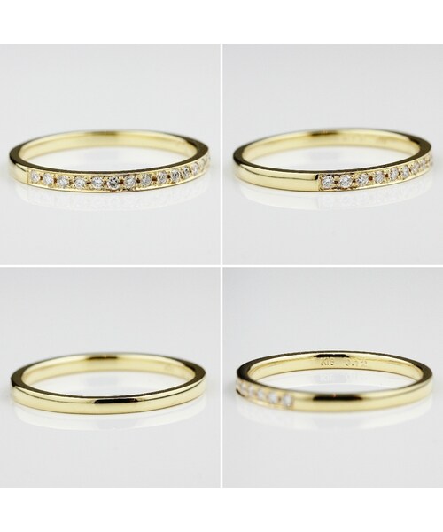pinacoteca（ピナコテーカ）の「ピナコテーカ 440アトラクテッド ダイヤモンド ハーフ エタニティ リング 0.12ct（リング・レディース・ゴールド・5号〜13号）」の2枚目の写真