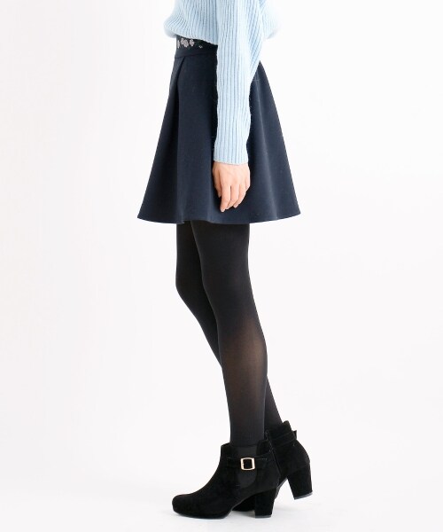 MAJESTIC LEGON(マジェスティックレゴン)の「ウエスト刺繍スカパン(パンツ・レディース・ネイビー/ベージュ/ピンクベージュ・S/M)」の5枚目の写真