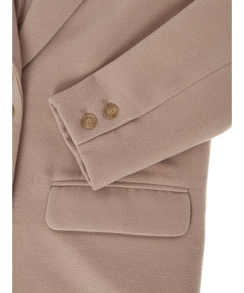 w closet（ダブルクローゼット）の「ロングチェスターコート（ジャケット/アウター・レディース・ピンクベージュ/キャメル/グレー/ネイビー・FREE）」の9枚目の写真