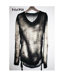 KMRii（ケムリ）の「KMRii ・ケムリ・DISCHARGED SIDE SHIRRING