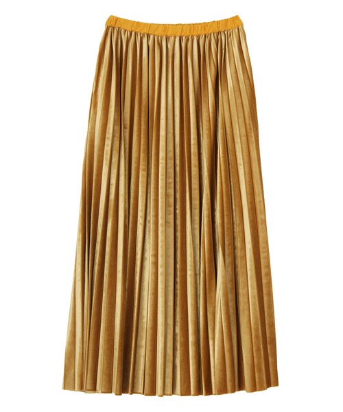 LAGUNAMOON(ラグナムーン)の「ベロア ロングプリーツスカート(スカート・レディース・グレー/ブラック/マスタード・S/M)」の3枚目の写真