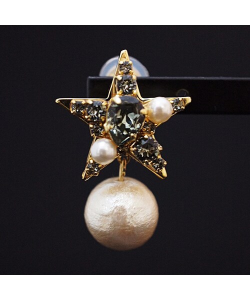 KiRi（キリ）の「Starry（ピアス（両耳用）・レディース・ブラック/ホワイト・Free）」の4枚目の写真