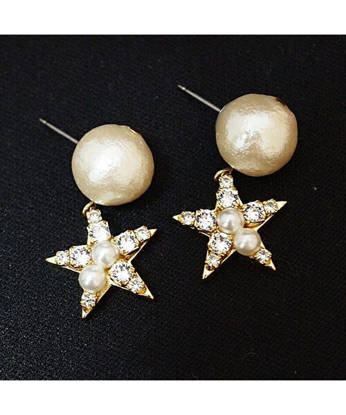 KiRi（キリ）の「Meteor（ピアス（両耳用）・レディース・ブラック/ホワイト・Free）」の2枚目の写真