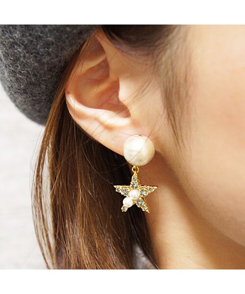 KiRi（キリ）の「Meteor（ピアス（両耳用）・レディース・ブラック/ホワイト・Free）」の5枚目の写真